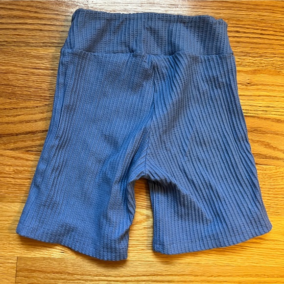 Zulu & Zephyr blue ribbed shorts size 2 - Picture 2 of 5